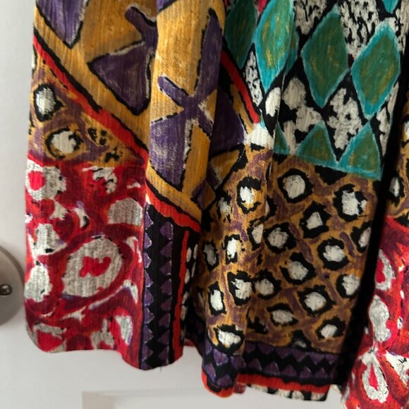 Vintage Cherry Creek Colorful Patterned Boho Maxi Skirt Women's Size Large/XL - Picture 13 of 15